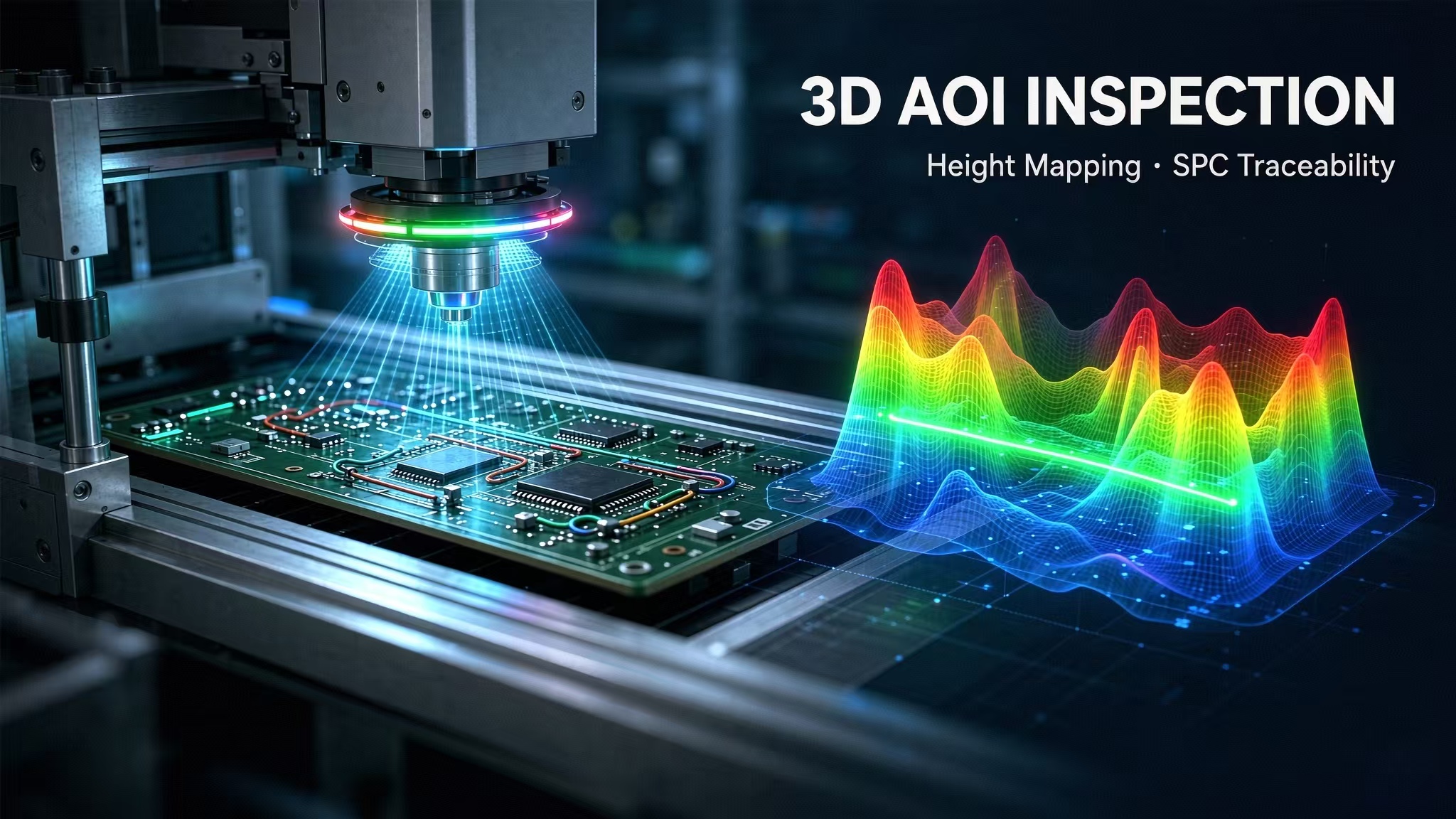 3D AOI Inspection — Height Mapping · SPC Traceability